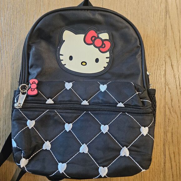 Sanrio Hello Kitty Black and Red Bow Backpack - Picture 1 of 5